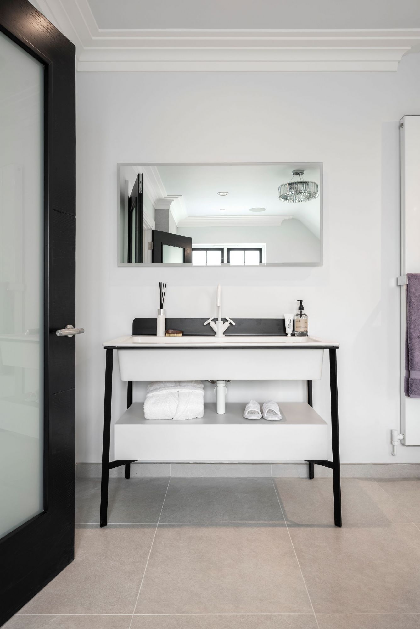 White bathroom designs, featuring the Cielo washstand