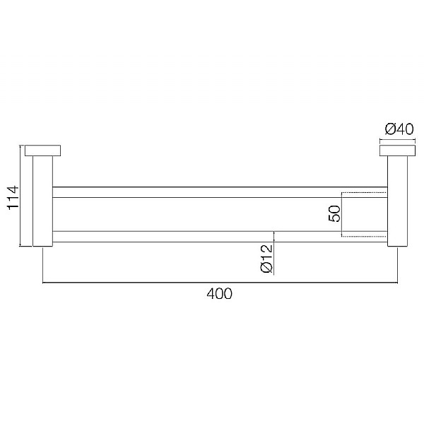 Posh Solus MK2 Double Towel Rail 750mm Chrome from Reece