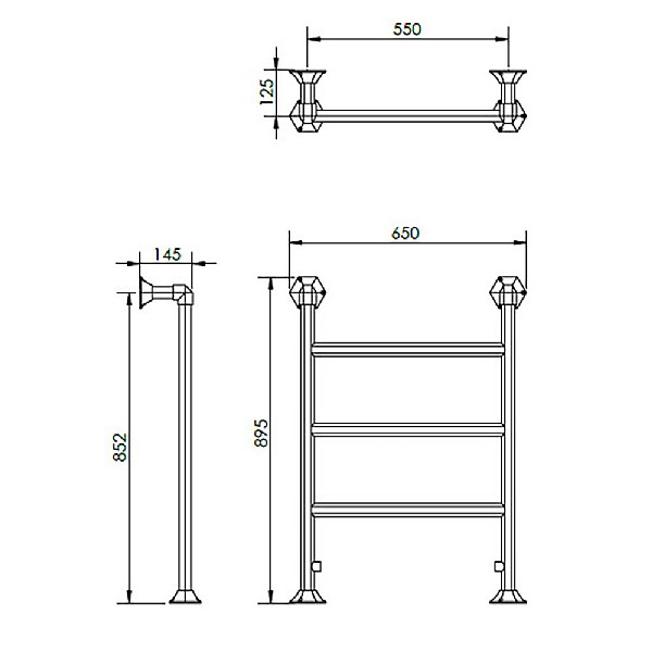 Towel rail standard discount height