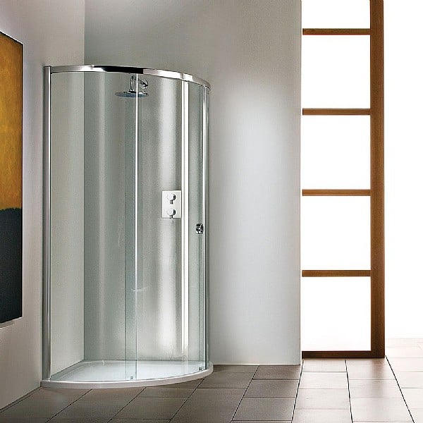 Matki Radiance Curved Corner Shower Enclosure With Integrated Tray