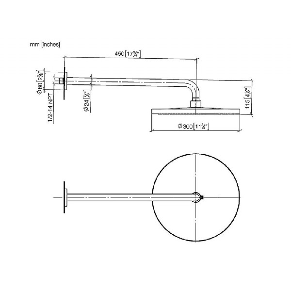 Dornbracht Wall-Mounted Rain Shower 300mm | Shower Heads | CP Hart